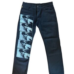 Pleasures Black Graphic Men Jeans